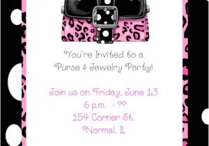 Purse Party Invitations Hot Pink Leopard Purse Party Invitations