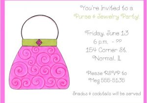 Purse Party Invitations Party Invitations How to Create Jewelry Party Invitation
