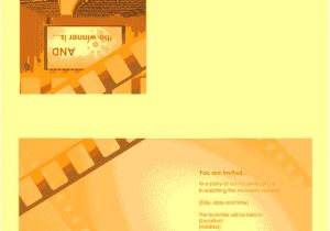 Quarter Fold Party Invitation Template Download Free Printable Invitations Of Movie Awards Party