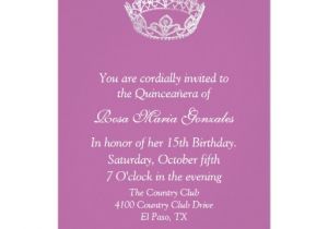 Quinceanera Invitation Maker Pink Elegant Crown Quinceanera Invitation 5 Quot X 7