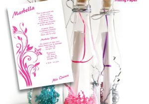 Quinceanera Invitations In A Bottle Bottle Sweet 15 Invitations Kit