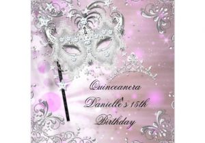 Quinceanera Invitations Masquerade theme Personalized Quinceanera Masquerade Party Invitations