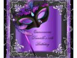 Quinceanera Invitations Masquerade theme Quinceanera 15th Birthday Party Masquerade Purple 5 25