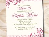 Quinceanera Invitations Online Shabby Chic Sweet 16 Birthday Quinceanera Invitation