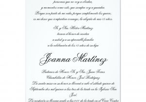 Quinceanera Invitations Templates In Spanish Quinceanera Invitations In Spanish 4 25 X 5 5