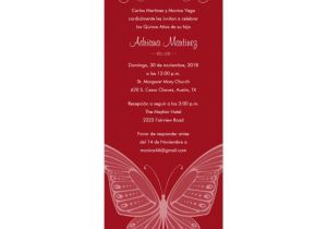 Quinceanera Invitations Wording In English butterfly Quinceanera Invitations Invitation Wording In