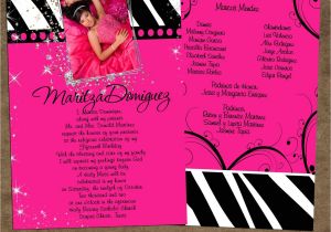 Quinceanera Picture Invitations Pin Quinceanera Invitations Wording Samples English and