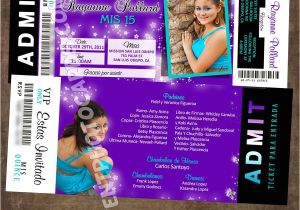 Quinceanera Ticket Invitations Quinceanera Ticket Invitations 2016 New Collections Vip Pass