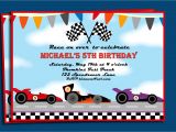 Race Car Birthday Invitation Template Free Race Car Invitation Free Printable