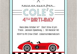 Race Car Party Invitation Templates Best Photos Of Racing Birthday Party Invitation Cards