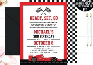 Race Car Party Invitation Templates Editable Birthday Invitations Templates Free Race Car Boy