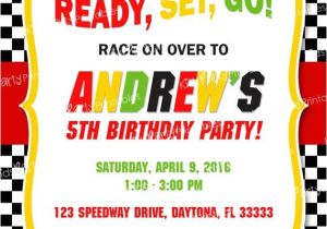 Race Car Party Invitation Templates Race Car Invitation Printable Race Car Birthday