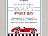 Race Car themed Birthday Invitations Best S Of Racing Birthday Party Invitation Cards
