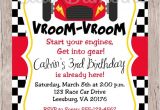 Race Car themed Birthday Invitations Printable Race Car Birthday Party Invitation