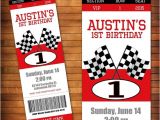 Race Car themed Birthday Invitations Race Car Birthday Invitation Racing Party Pit Pass