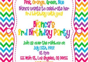 Rainbow Birthday Invitation Template Rainbow Birthday Invitation by Dpdesigns2012 On Etsy
