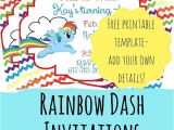 Rainbow Dash Party Invitations Free Printable Rainbow Dash Party Invitations Our