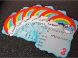 Rainbow Dash Party Invitations Hand Made by Rianna Mlp Party Rainbow Dash Party Invites