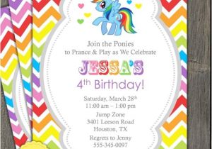 Rainbow Dash Party Invitations My Little Pony Invitation Party Rainbow Dash Girl by