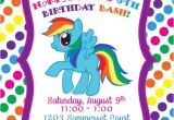 Rainbow Dash Party Invitations Rainbow Dash 5×7 Printable Birthday Invitation