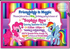 Rainbow Dash Party Invitations Rainbow Dash and Pinkie Pie My Little Pony Invitations Di