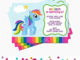 Rainbow Dash Party Invitations Rainbow Dash Party Invitation Inspired My Little by