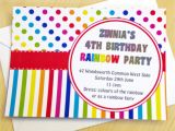 Rainbow themed Birthday Party Invitations Celebrate Summer with A Children 39 S Rainbow themed Party