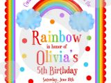 Rainbow themed Birthday Party Invitations Rainbow themed Birthday Invitations Best Party Ideas