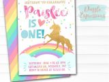 Rainbow Unicorn Birthday Invitations Free Printable Rainbow Unicorn Birthday Invitation Watercolor