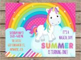 Rainbow Unicorn Birthday Invitations Free Rainbow Unicorn Invitations
