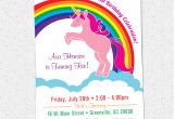 Rainbow Unicorn Birthday Invitations Free Unicorn Birthday Party Invitations Rainbow Pink Pony