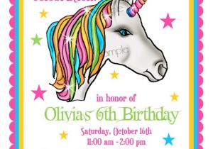 Rainbow Unicorn Birthday Invitations Free Unicorn Invitations Unicorn Birthday Party Invitations