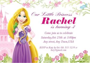 Rapunzel Birthday Invitation Template Disney Princess Invitation Printable Rapunzel Birthday