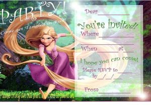 Rapunzel Birthday Invitation Template Rapunzel Birthday Party Invitation Ideas Free Printable