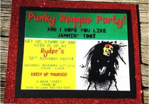 Rasta Party Invitations Bob Marley Invitations Bob Marley Birthday Party by