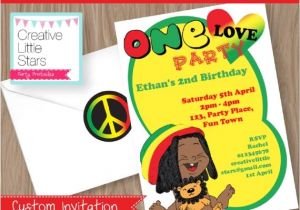 Rasta Party Invitations Reggae One Love Invitation Editable Instant Download