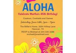 Re Gift Party Invitation Hawaiian Luau Birthday Party Invitation Zazzle