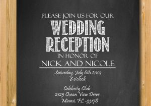 Reception Invitation Wordings Wedding Printable Wedding Reception Invitation Wedding by