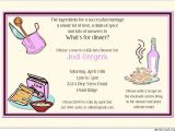 Recipe Bridal Shower Invitations Wording Kitchen Bridal Shower Invitation Cooking themed Retro