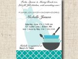 Recipe themed Bridal Shower Invitation Wording Printable Bridal Shower Invitation and Recipe Card Kitchen