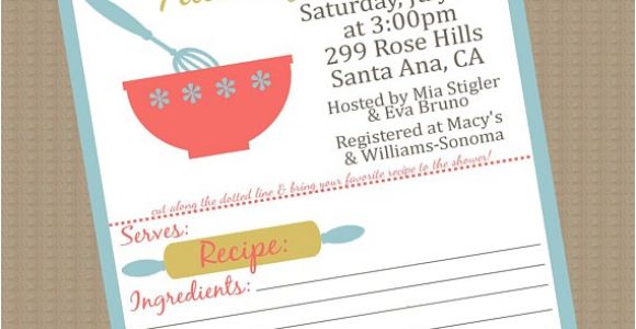 Recipe themed Bridal Shower Invitations Unavailable Listing On Etsy