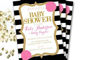 Red and Black Baby Shower Invitations Black and Pink Baby Shower Invitations