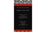 Red and Black Baby Shower Invitations Black and Red Chic Baby Shower Invitations 4" X 9 25