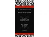 Red and Black Baby Shower Invitations Black and Red Chic Baby Shower Invitations 4" X 9 25