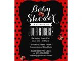 Red and Black Baby Shower Invitations Cute Black & Red Dots Ladybugs Baby Shower Custom Invitation