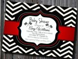 Red and Black Baby Shower Invitations Diy Printable Chevron Black White Red Baby Shower