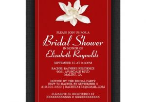 Red and Black Bridal Shower Invitations Black and Red Bridal Shower Invitations 5" X 7" Invitation