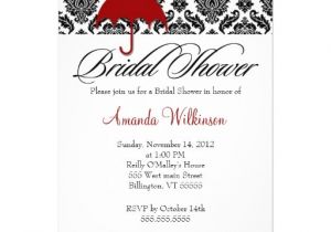 Red and Black Bridal Shower Invitations Bridal Shower Invitations Bridal Shower Invitations Red
