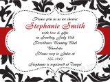 Red and Black Bridal Shower Invitations Free Bridal Shower Invitations Red Black White