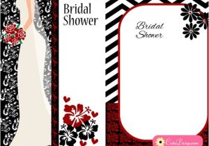 Red and Black Bridal Shower Invitations Free Printable Black and Red Bridal Shower Invitations